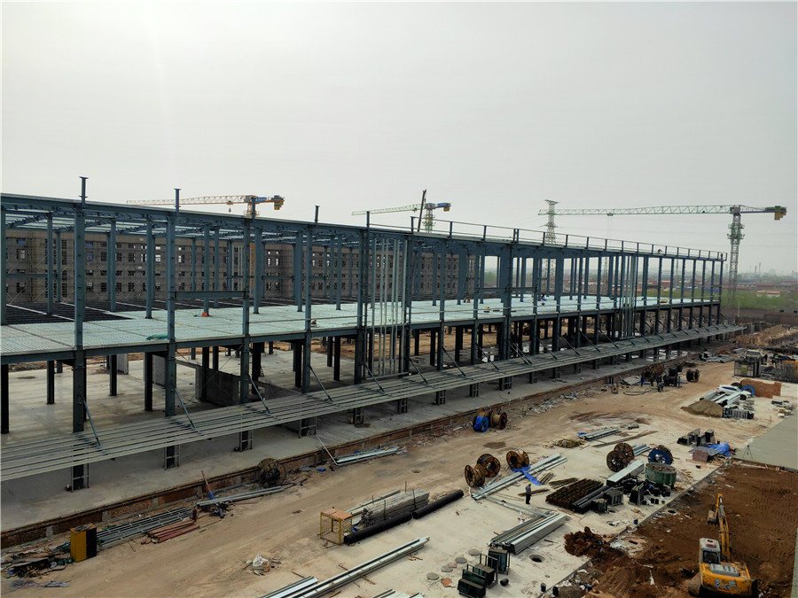 山西鋼結構施工現(xiàn)場圖